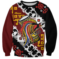 Personalised Papua New Guinea Bird Drum Sweatshirt Papuan Batik Motif LT9 Unisex Black - Polynesian Pride