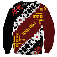 Personalised Papua New Guinea Bird Drum Sweatshirt Papuan Batik Motif LT9 - Polynesian Pride