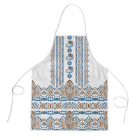 Papua New Guinea Bird Ethnic Apron Papuan Batik Inspired Pattern LT9 White - Polynesian Pride