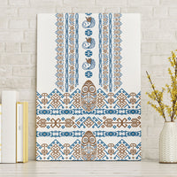 Papua New Guinea Bird Ethnic Canvas Wall Art Papuan Batik Inspired Pattern LT9 Without Frame White - Polynesian Pride
