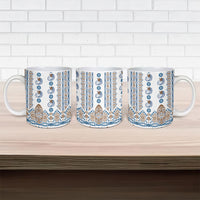 Papua New Guinea Bird Ethnic Ceramic Mug Papuan Batik Inspired Pattern LT9 - Polynesian Pride