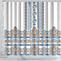 Papua New Guinea Bird Ethnic Shower Curtain Papuan Batik Inspired Pattern LT9 - Polynesian Pride