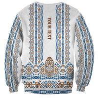 Personalised Papua New Guinea Bird Ethnic Sweatshirt Papuan Batik Inspired Pattern LT9 - Polynesian Pride