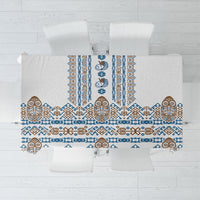 Papua New Guinea Bird Ethnic Tablecloth Papuan Batik Inspired Pattern LT9 White - Polynesian Pride