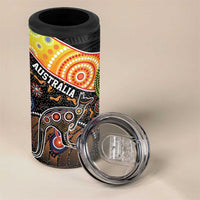 New Zealand and Australia 4 in 1 Can Cooler Tumbler Maori Mix Aboriginal Art Style LT9 - Polynesian Pride