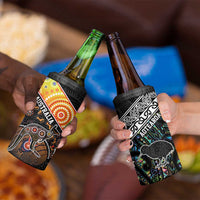 New Zealand and Australia 4 in 1 Can Cooler Tumbler Maori Mix Aboriginal Art Style LT9 - Polynesian Pride
