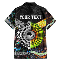 Personalised New Zealand and Australia Family Matching Tank Maxi Dress and Hawaiian Shirt Maori Mix Aboriginal Art Style LT9 - Polynesian Pride