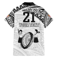 Custom Fiji Rugby Pacific Family Matching Tank Maxi Dress and Hawaiian Shirt Polynesian Palm Tattoo LT9 - Polynesian Pride