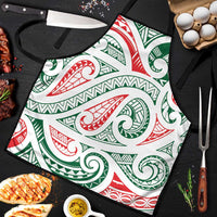New Zealand Kowhaiwhai Christmas Apron Traditional Maori Koru Pattern - Polynesian Pride
