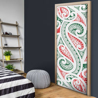 New Zealand Kowhaiwhai Christmas Door Cover Traditional Maori Koru Pattern LT9 - Polynesian Pride