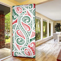 New Zealand Kowhaiwhai Christmas Door Cover Traditional Maori Koru Pattern LT9 - Polynesian Pride