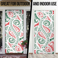 New Zealand Kowhaiwhai Christmas Door Cover Traditional Maori Koru Pattern LT9 - Polynesian Pride