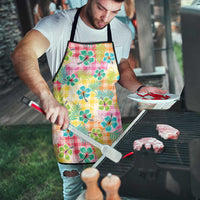 Hawaiian Palaka Apron Hibiscus Palm Leaf Pattern - Polynesian Pride