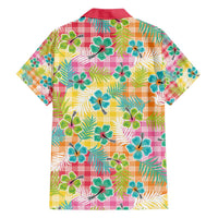 Hawaiian Palaka Family Matching Tank Maxi Dress and Hawaiian Shirt Hibiscus Palm Leaf Pattern LT9 - Polynesian Pride