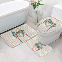 Brown Hawaiian Palaka Bathroom Set Kukui Nut Money Lei - Polynesian Pride