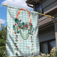 Turquoise Hawaiian Palaka Garden Flag Kukui Nut Money Lei - Polynesian Pride