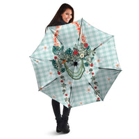 Turquoise Hawaiian Palaka Umbrella Kukui Nut Money Lei - Polynesian Pride