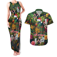 Meri Kirihimete Kakapo Santa Couples Matching Tank Maxi Dress and Hawaiian Shirt Merry Christmas with Tropical Vibe LT9 Green - Polynesian Pride