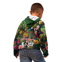Meri Kirihimete Kakapo Santa Kid Hoodie Merry Christmas with Tropical Vibe LT9 - Polynesian Pride