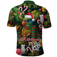 Meri Kirihimete Kakapo Santa Polo Shirt Merry Christmas with Tropical Vibe LT9 - Polynesian Pride