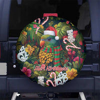 Meri Kirihimete Kakapo Santa Spare Tire Cover Merry Christmas with Tropical Vibe LT9 - Polynesian Pride