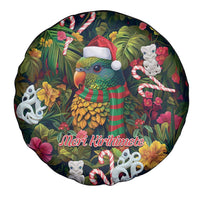 Meri Kirihimete Kakapo Santa Spare Tire Cover Merry Christmas with Tropical Vibe LT9 - Polynesian Pride