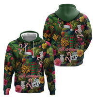 Meri Kirihimete Kakapo Santa Zip Hoodie Merry Christmas with Tropical Vibe LT9 - Polynesian Pride