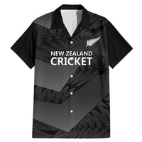 New Zealand Cricket Custom Family Matching Mermaid Dress and Hawaiian Shirt Potae Pango Black Fern Pattern LT9 Dad's Shirt - Short Sleeve Black - Polynesian Pride