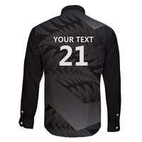 New Zealand Cricket Custom Family Matching Short Sleeve Bodycon Dress and Hawaiian Shirt Potae Pango Black Fern Pattern LT9 - Polynesian Pride