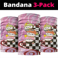Personalized Japanese Kawaii Sushi Roll Neck Gaiter Wagara Palaka Pattern