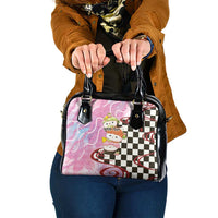 Personalized Japanese Kawaii Sushi Roll Shoulder Handbag Wagara Palaka Pattern