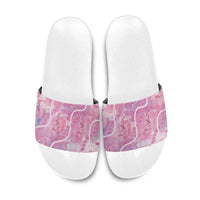 Japanese Koi Fish Slide Sandals Pink Wagara Palaka Honohono Pikake Lei