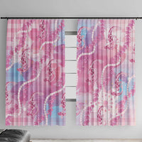 Japanese Koi Fish Window Curtain Pink Wagara Palaka Honohono Pikake Lei
