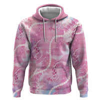 Japanese Koi Fish Zip Hoodie Pink Wagara Palaka Honohono Pikake Lei LT9 Pullover Hoodie Pink - Polynesian Pride