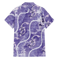 Japanese Koi Fish Family Matching Tank Maxi Dress and Hawaiian Shirt Purple Wagara Palaka Honohono Pikake Lei LT9 - Polynesian Pride