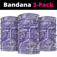 Japanese Koi Fish Neck Gaiter Purple Wagara Palaka Honohono Pikake Lei