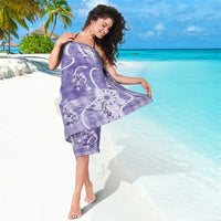 Japanese Koi Fish Sarong Purple Wagara Palaka Honohono Pikake Lei