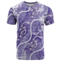 Japanese Koi Fish T Shirt Purple Wagara Palaka Honohono Pikake Lei LT9 Purple - Polynesian Pride