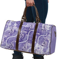 Japanese Koi Fish Travel Bag Purple Wagara Palaka Honohono Pikake Lei LT9 - Polynesian Pride