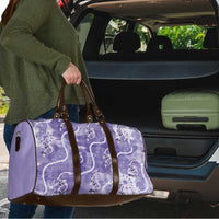 Japanese Koi Fish Travel Bag Purple Wagara Palaka Honohono Pikake Lei LT9 - Polynesian Pride