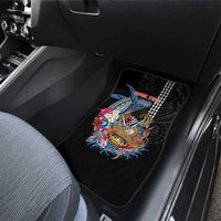 Personalized Japanese Koi Fish Ramen Car Mats Aloha Shark Kakau Pattern