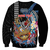 Personalized Japanese Koi Fish Ramen Sweatshirt Aloha Shark Kakau Pattern