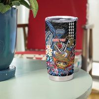 Personalized Japanese Koi Fish Ramen Tumbler Cup Aloha Shark Kakau Pattern