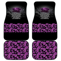 ANZAC Day Remembrance Car Mats Purple Poppy We Will Remember Them