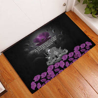 ANZAC Day Remembrance Rubber Doormat Purple Poppy We Will Remember Them