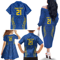 Custom Oceania Football Solomon Kings Family Matching Off The Shoulder Long Sleeve Dress and Hawaiian Shirt Polynesian Tribal Pattern LT9 - Polynesian Pride