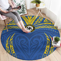 Oceania Football Solomon Kings Round Carpet Polynesian Tribal Pattern LT9 - Polynesian Pride