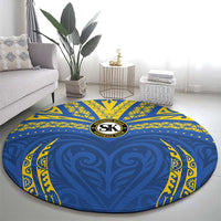 Oceania Football Solomon Kings Round Carpet Polynesian Tribal Pattern LT9 - Polynesian Pride