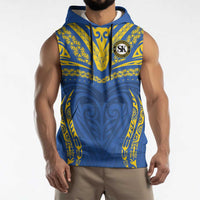 Custom Oceania Football Solomon Kings Sleeveless Hoodie Polynesian Tribal Pattern