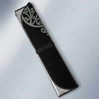 All Black Maori Tribal Tattoo Personalised Auto Sun Shade Moss Green Polynesian Style - Polynesian Pride